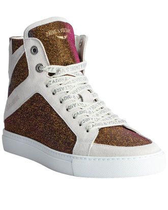 Zadig&Voltaire High Flash Sparkle Leather Sneaker