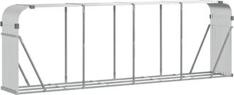 vidaXL Le&ntilde;ero De Acero Galvanizado Plateado 300x45x100 Cm Vidaxl