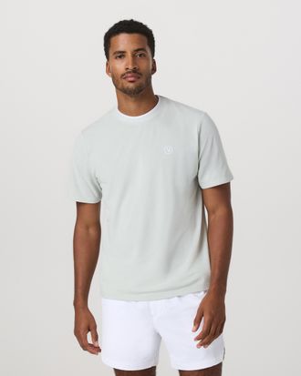 Vuori Clothing Short Sleeve Gamepoint T-Shirt - Relaxed Fit | Moonstone | Medium