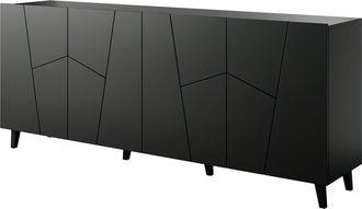 Etna Cama Etna C&oacute;moda 200x42x82 Negro Mate