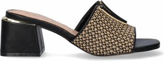 Ex&eacute; Womens Carmen Sandal In Black/beige