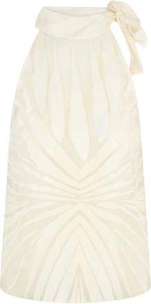 Roberto Cavalli Top Met Ray Devor&eacute; Print - Dames - Tops zonder mouwen - Wit - XS - Rayon - Tops