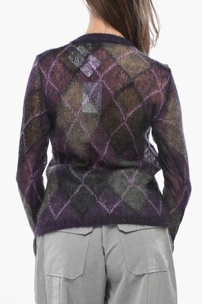 Dior Maglia in Misto Mohair Extrafine con Motivo a Scacchi Dior