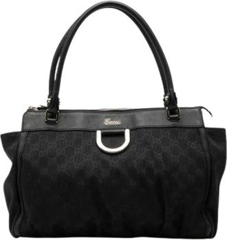Gucci Pre-owned Handbags, female, Black, Size: ONE SIZE Pre-owned Tote Bag
