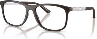 Emporio Armani 0ea3247 Rectangular Eyeglasses with Matte Black Frame