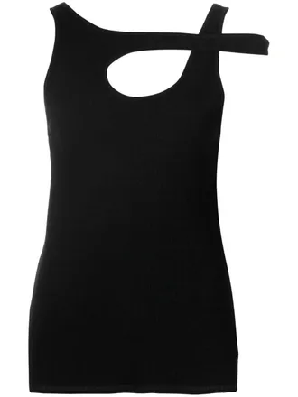 Bassike Top con dettagli cut-out - Nero