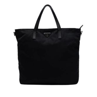 Prada Pre-owned Tote Bags, female, Black, Size: ONE SIZE Pre-owned Nylon Satchel