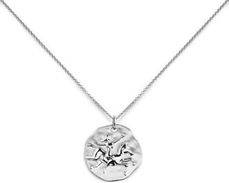 Monica Vinader Zodiac Charm Pendant Necklace in Silver Sagittarius at Nordstrom