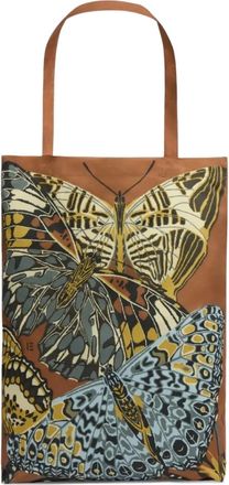 Inou&iuml; Editions butterfly-print shoulder bag - women - Recycled Polyester - One Size - Brown
