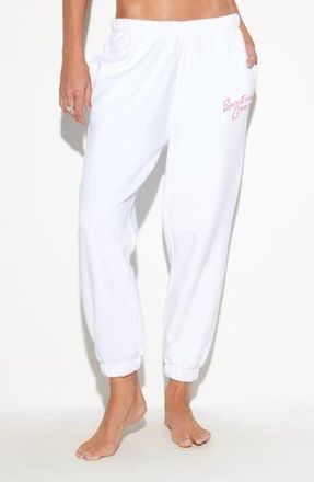 Spiritual Gangster Vice Westside Cotton Sweatpants in White at Nordstrom Rack, Size X-Large