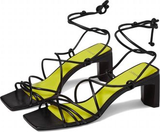 Carrano Womens Penelope Lace Up Leather Dress Sandal In Black