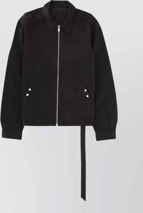 Rick Owens long coat buttoned cuffs front pockets