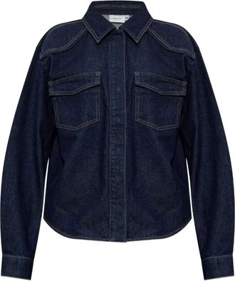 Gestuz Camicia denim con tasche - Blu