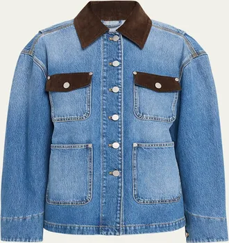 3.1 Phillip Lim Denim & Corduroy Chore Jacket
