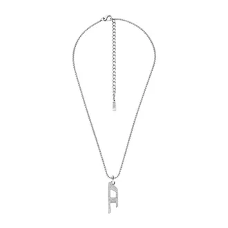 Diesel D Logo Hangerketting - Heren - Accessoires - Grijs - Maat: ONE Size