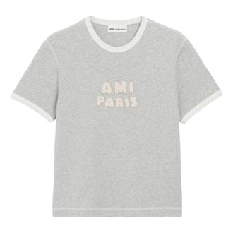Ami (WMNS) AMI Short Sleeve T-Shirt Gray UTS371-724-A079