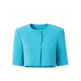 Pinko Cropped Jacket - female - PINKO - Light Jackets - Blue - XL - Jackets