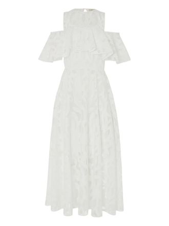 Temperley London Louis off-shoulder lace dress - women - Viscose/Nylon/Polyester - 14 - White