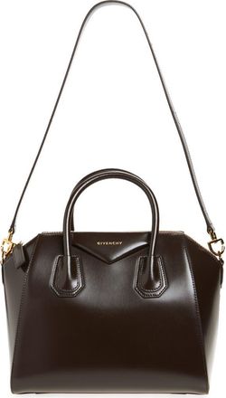 Givenchy Small Antigona Leather Satchel in Chocolate at Nordstrom