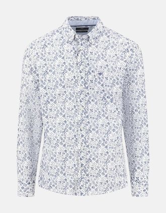 Fynch-Hatton Mens All-Over Floral Print Button Down Shirt Horizon - Size: 40/Regular