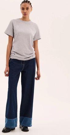 Omnes Womens Jack Boyfriend Tee in Grey marl - Size: 18/20