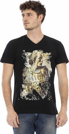 Trussardi Mens T-Shirt Men - Black Cotton - Size Medium