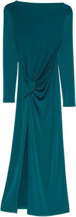 Patrizia Pepe knot-detail slit dress - women - Viscose - II - Blue