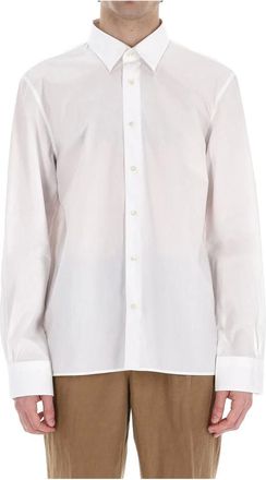 Officine G&eacute;n&eacute;rale Camicia in popeline di cotone collo italiano - - Shirts - Uomo - Bianco - M