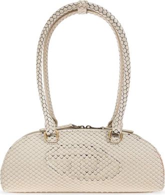 Diesel 2.0 1DR Dome Schoudertas - Dames - Schoudertassen - Beige - ONE Size - Leer - Tassen