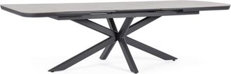 BIZZOTTO Ausziehbarer Premium Outdoor Tisch Pascal 200-260 x 100 cm, Anthrazit/Grau