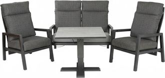 ED&Egrave;N JARD&Iacute; Conjunto relax sillones y sof&aacute; reclinables mesa elevable antracita