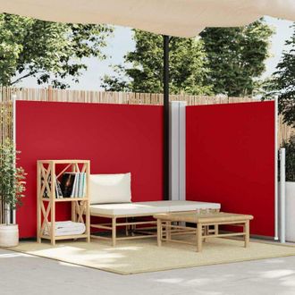 vidaXL Toldo Lateral Retr&aacute;ctil Rojo 140x600 Cm Vidaxl