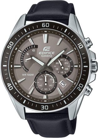 Casio Edifice Mens Black Watch EFR-552L-5AVUEF Leather - One Size