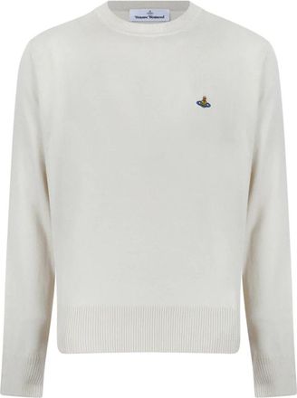Vivienne Westwood Alex Ronde Hals Trui - Heren - Ronde hals truien - Wit - M - Wol - Truien & Vesten
