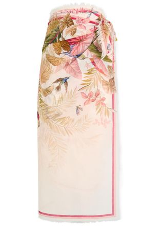 Zimmermann Printed Cotton Pareo Skirt - Multi Floral - One Size