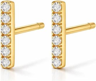 Ellie Vail Womens Kiki Bar Stud Earrings In Gold