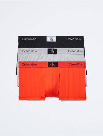 Calvin Klein Mens Calvin Klein 1996 3-Pack Micro Low Rise Trunk - Multi - XL