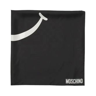 Moschino Foulard Black Smile - Accessories - Mujer - Negro - ONE SIZE