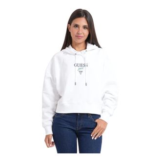 Guess Hoodies & sweatvesten, Dames, Wit, XS, Hooded sweatshirt