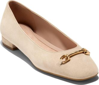 Cole Haan Go-To Verley Balley Flat in Light Sesame Suede at Nordstrom Rack, Size 7.5