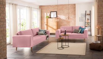 HOME AFFAIRE 3-Sitzer »Lasse« im scandinavischem Stil mit Holzfüssen