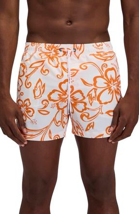 Sundek Print Swim Trunks in Vintage White 2 at Nordstrom, Size X-Large