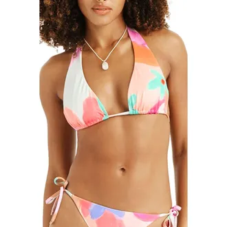 Vitamin A Milana Convertible Bikini Top in In Bloom Coloblock at Nordstrom, Size X-Small