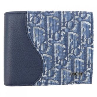 Dior Navy Bill Wallet (Bi-Fold) (Pre-Owned)