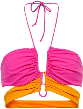 Nensi Dojaka Ruched halterneck bikini top