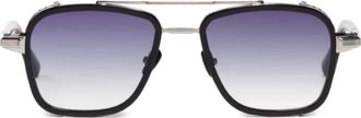 John Dalia Bold Square Frame Sunglasses With Gradient Lenses