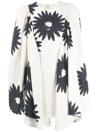 Stella McCartney Jurk met bloemenprint - Beige