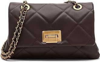 Aldo Goldenshinerr Cross Body Womens Handbags Dark Brown, Polyurethane