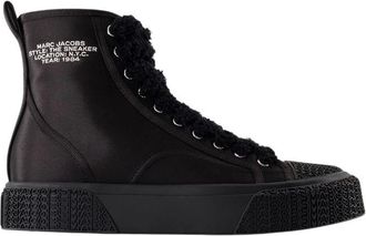 Marc Jacobs Schoenen, Dames, Zwart, 37 EU, Katoen, Zwarte High Top Sneakers