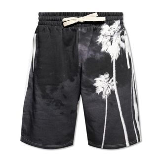 Palm Angels Heren, Korte broeken, Grijs, Maat: S Katoen